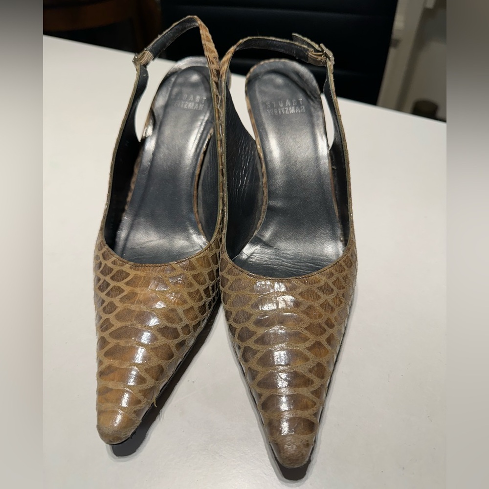Stuart Weitzman Genuine Python Heels, Size Us 7m - image 2